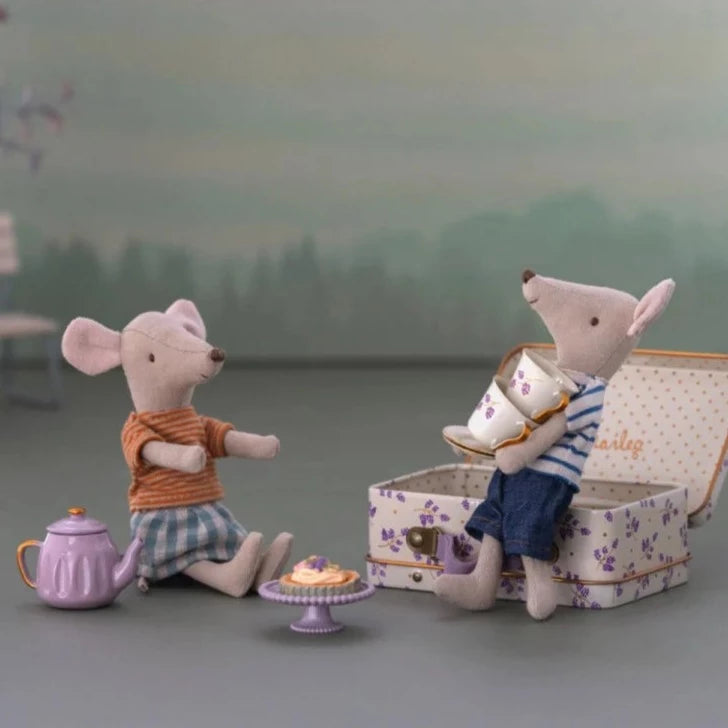 Maileg Afternoon Tea Set | Mouse - Purple Madelaine - Little Reef and Friends