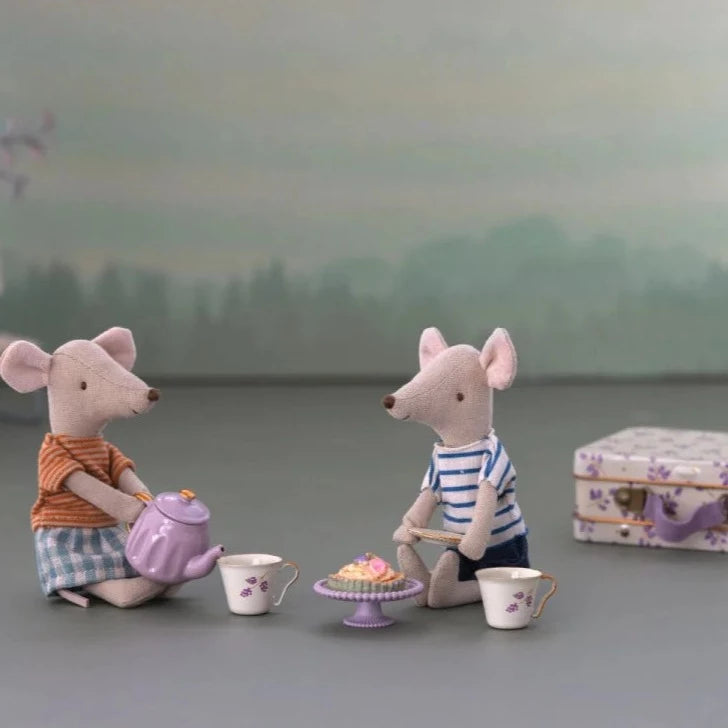 Maileg Afternoon Tea Set | Mouse - Purple Madelaine - Little Reef and Friends