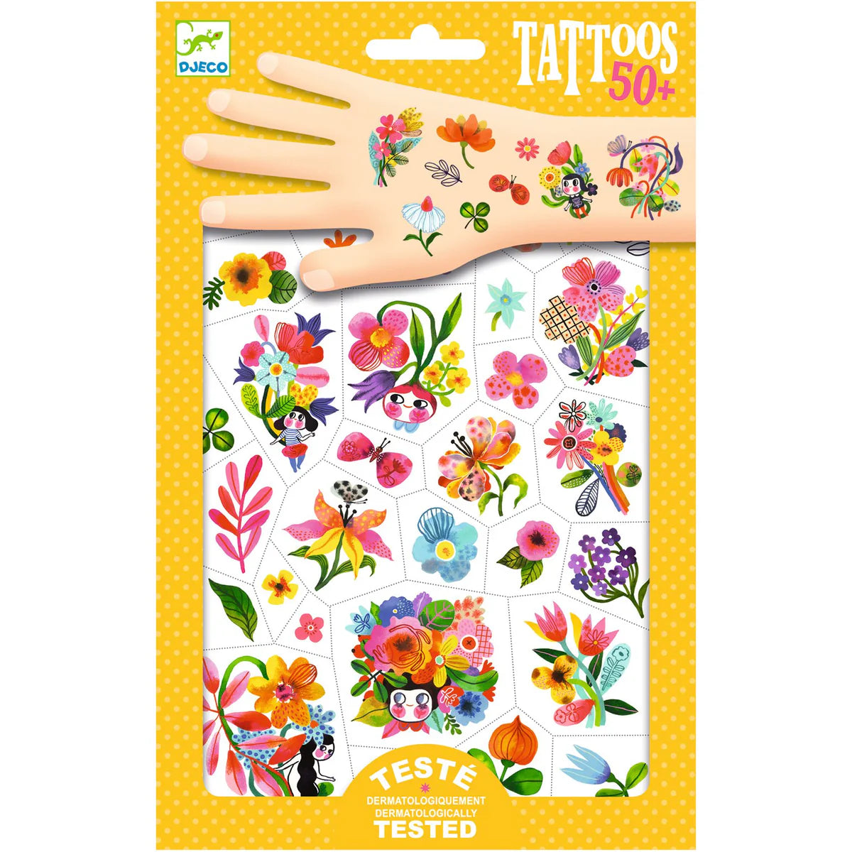 Djeco Temporary Tattoos - Flowers - Little Reef and Friends