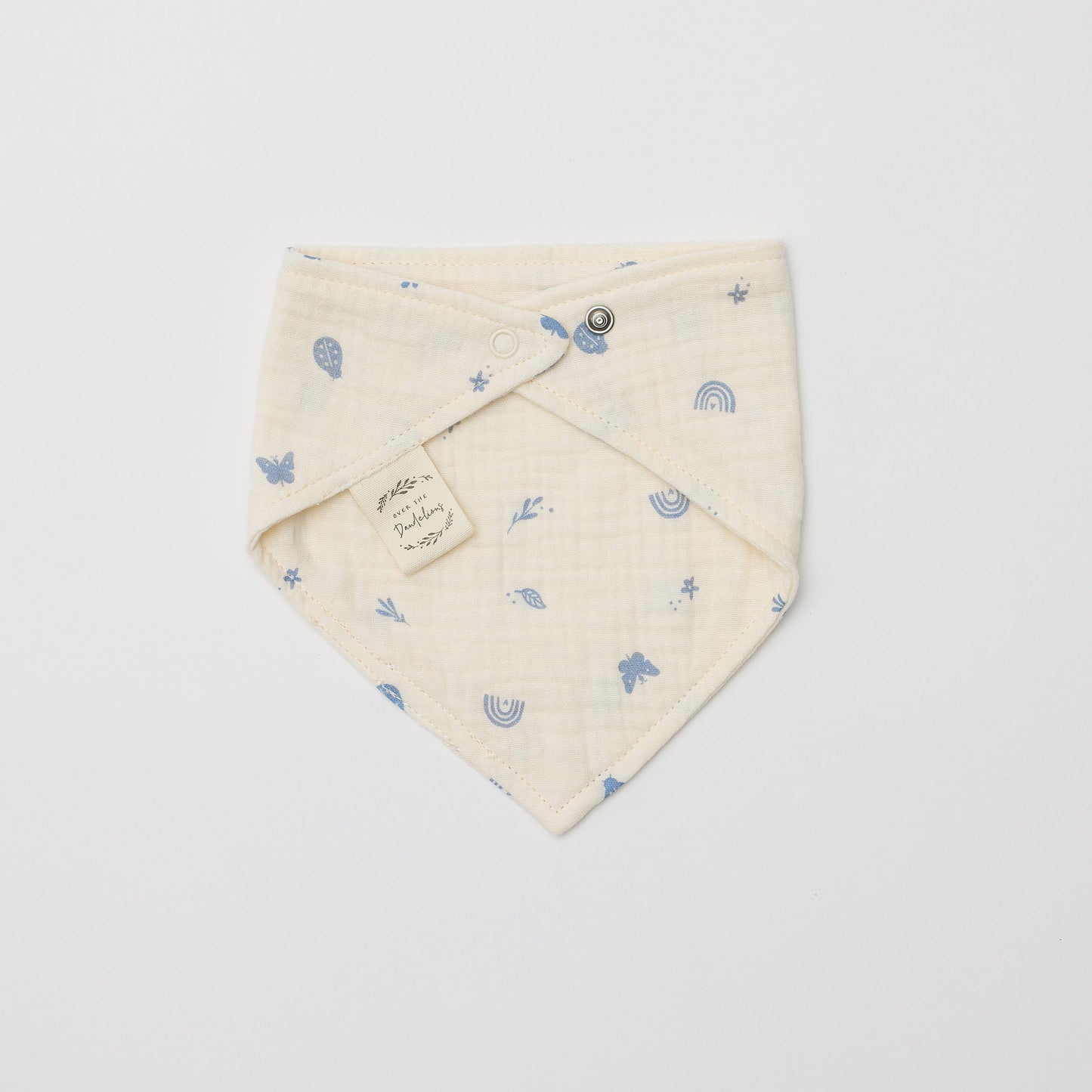 Over The Dandelions Organic Muslin Bib - Enchanted Garden - Little Reef and Friends