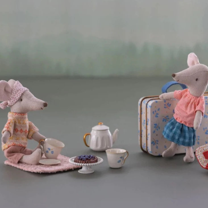 Afternoon Tea Set | Mouse - Blue Madelaine - Little Reef and Friends