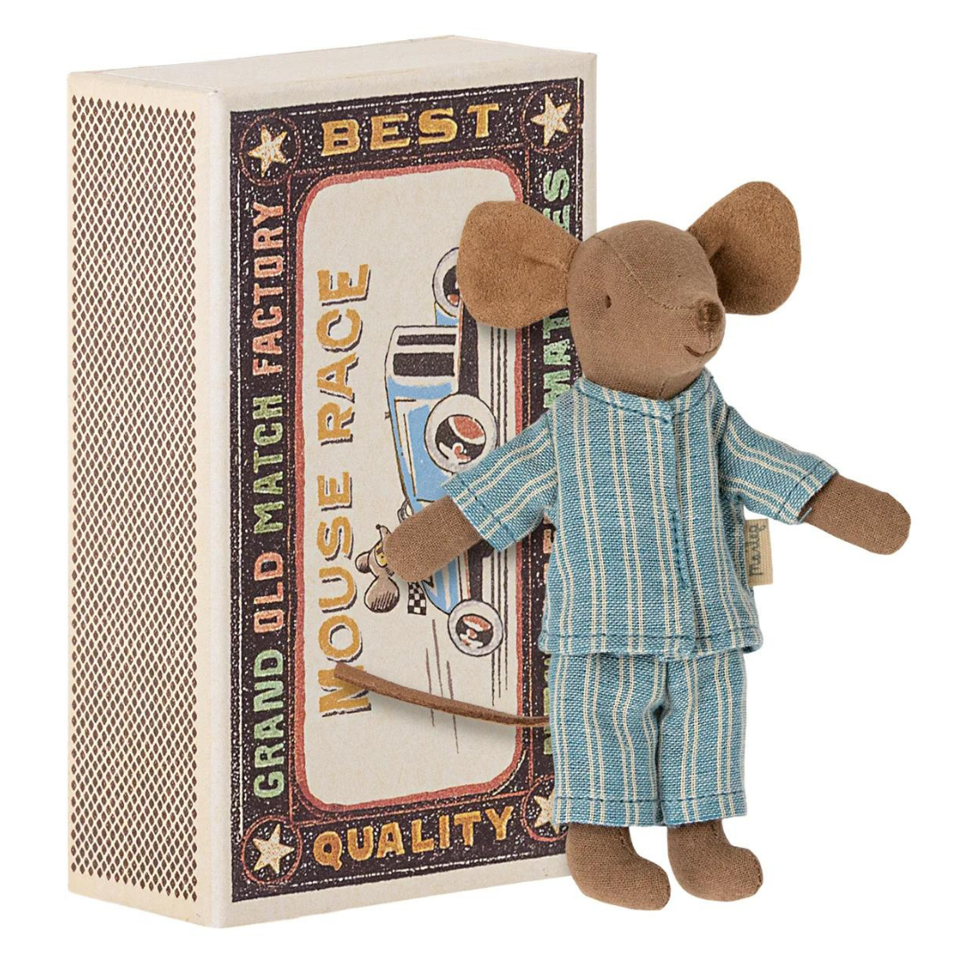 Maileg Big Brother Brown Mouse in Box - Pyjamas - Little Reef and Friends
