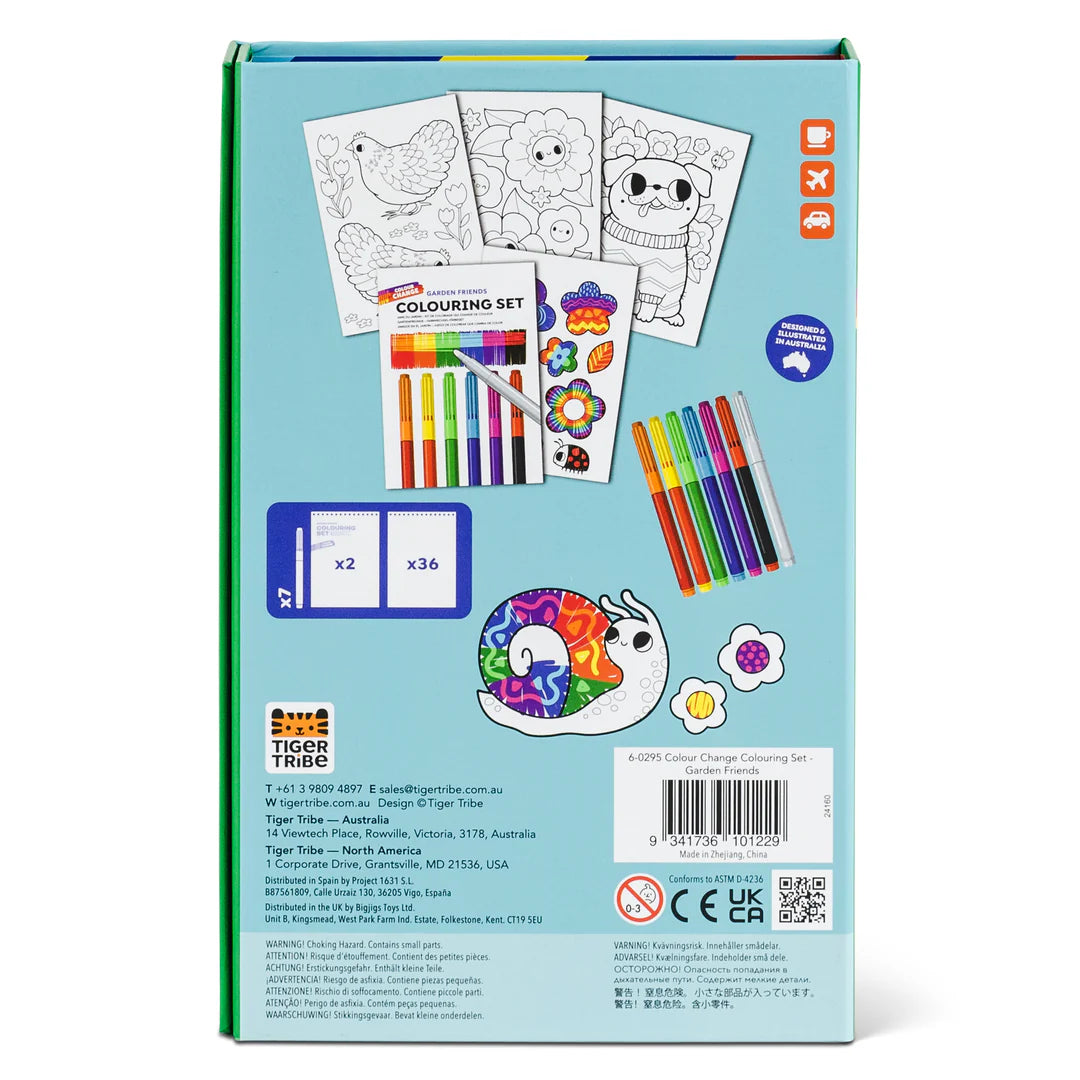 Tiger Tribe Colouring Set - Colour Change Garden Friends - Little Reef and Friends