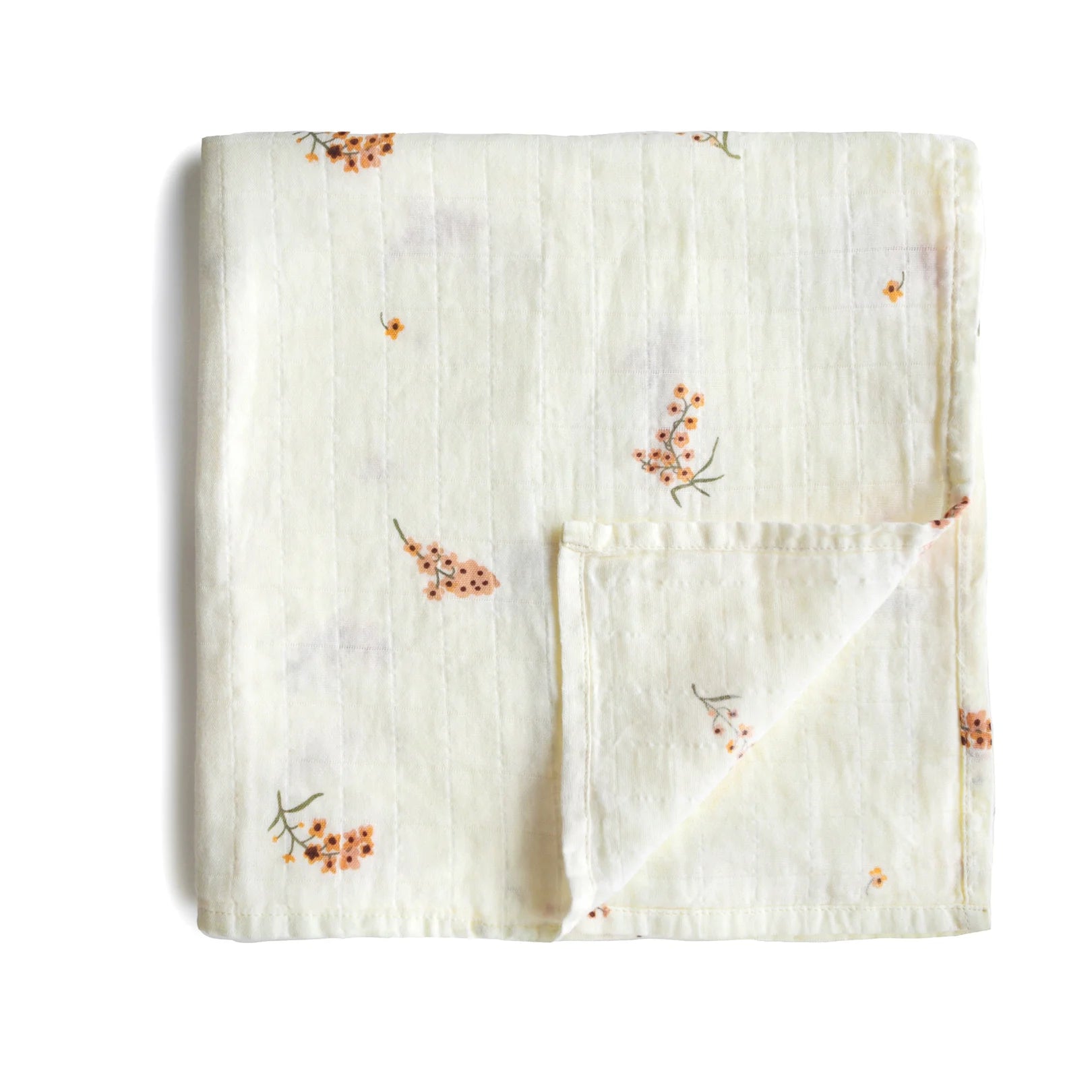 Mushie Organic Muslin Swaddle - Flowers – Little Reef and Friends