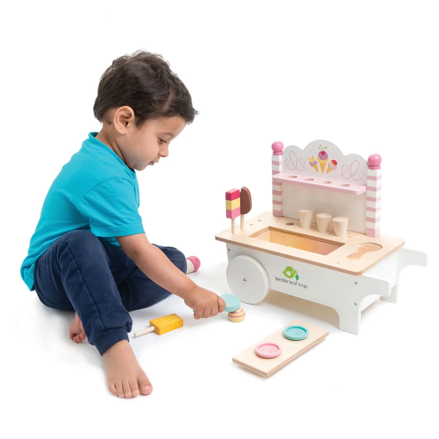 Tender Leaf Toys Ice Cream Cart Play Set - Little Reef and Friends