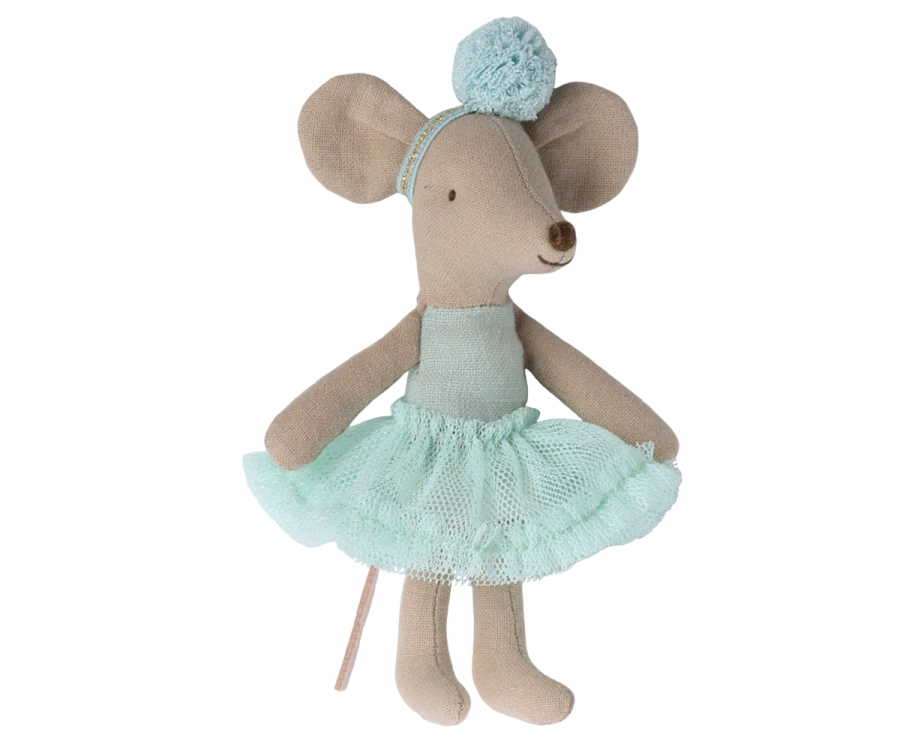 Maileg Little Sister Ballerina Mouse - Light Mint - Little Reef and Friends