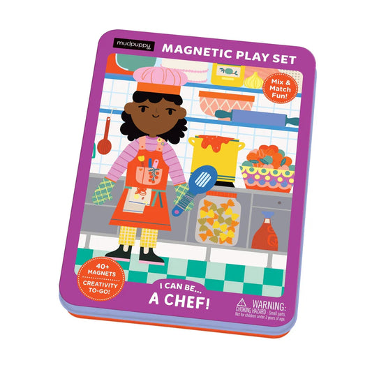 Mudpuppy Magnetic Play Set - I Can Be A Chef! - Little Reef and Friends