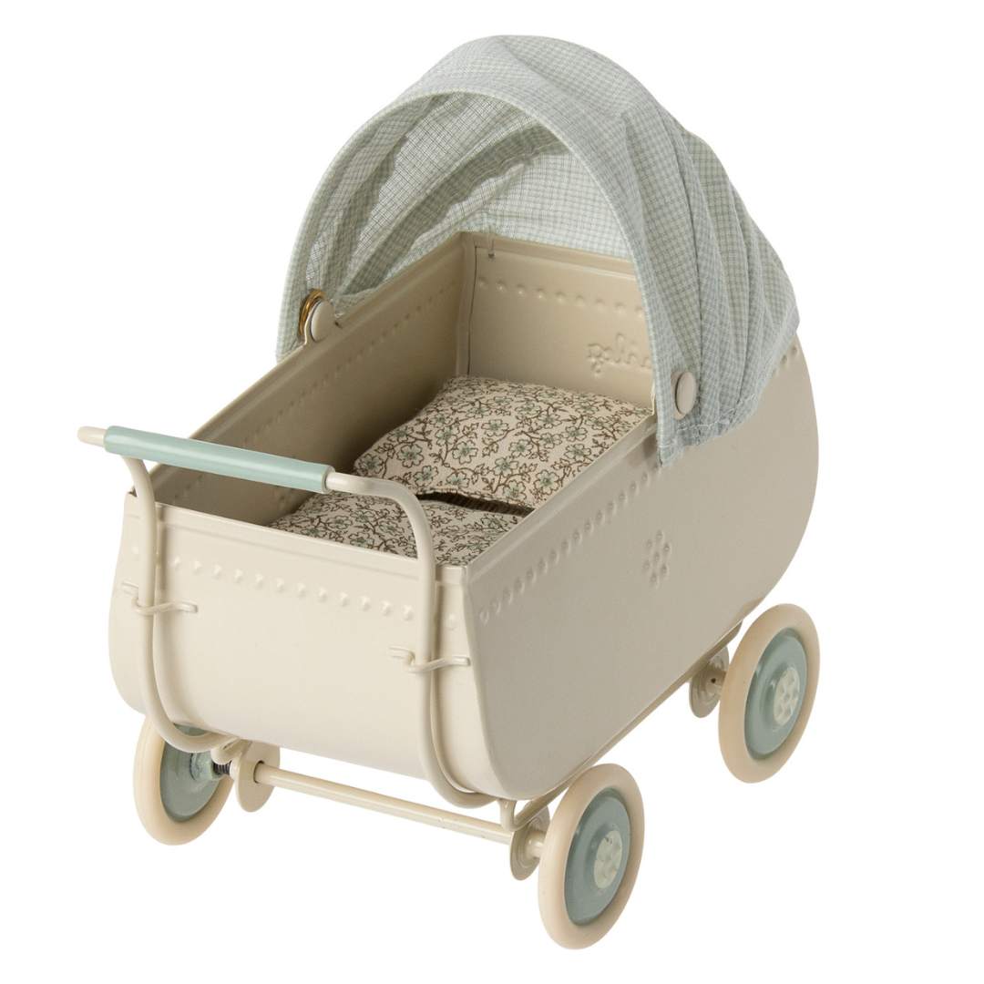 Maileg Pram | Micro - Blue - Little Reef and Friends