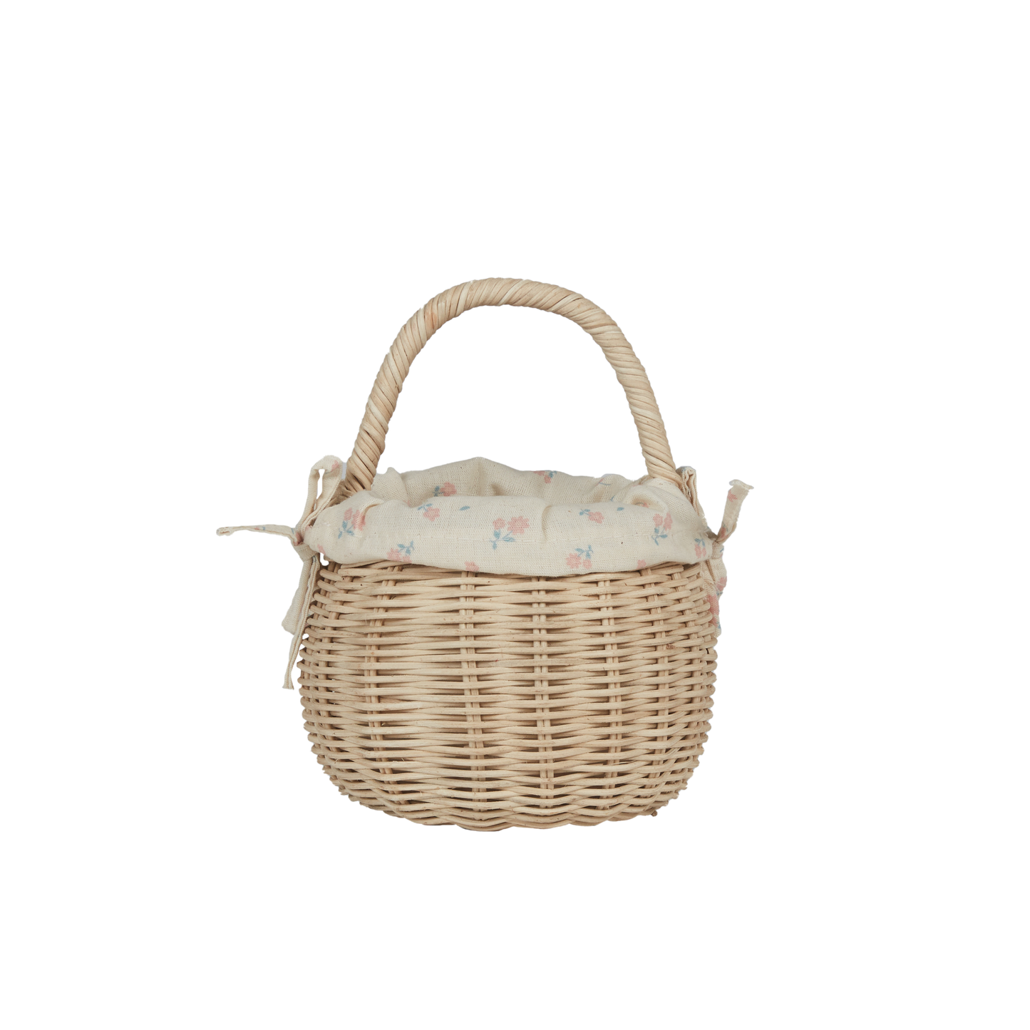 Olli Ella Rattan Berry Basket with Lining - Pansy - Little Reef and Friends