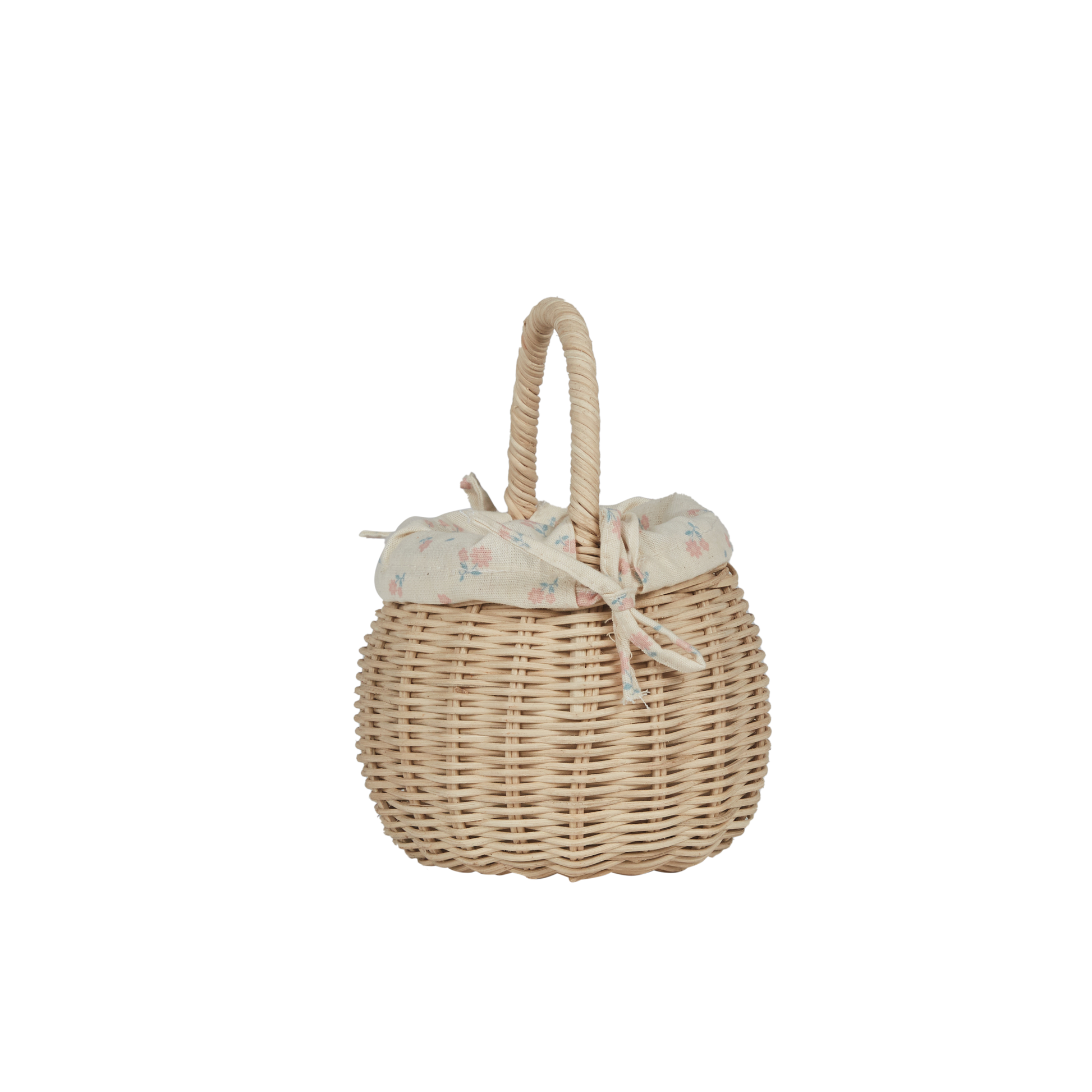 Olli Ella Rattan Berry Basket with Lining - Pansy - Little Reef and Friends