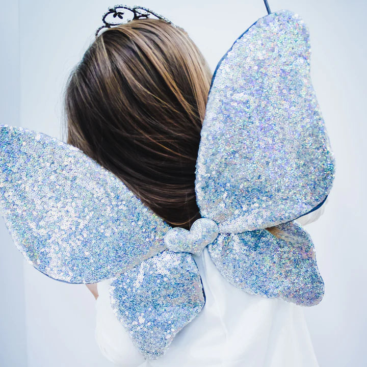 Mimi & Lula Sparkle Sequin Wings - Silver - Little Reef and Friends