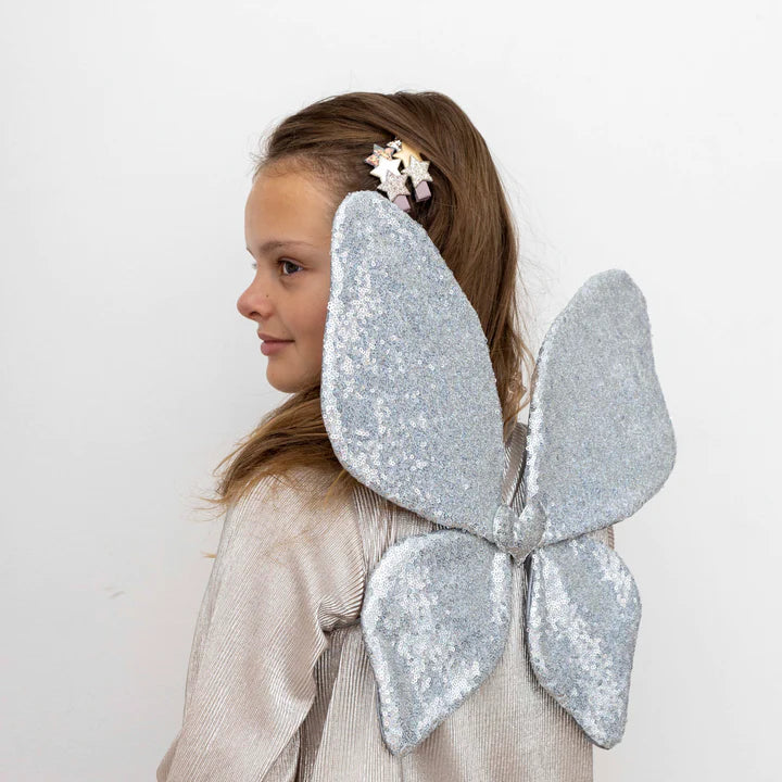 Mimi & Lula Sparkle Sequin Wings - Silver - Little Reef and Friends