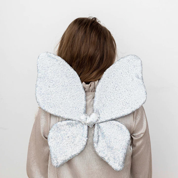 Mimi & Lula Sparkle Sequin Wings - Silver - Little Reef and Friends