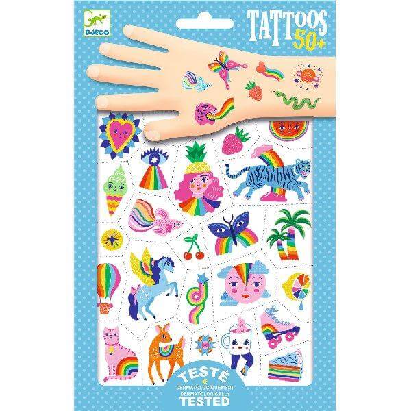 Djeco Temporary Tattoos - Rainbow