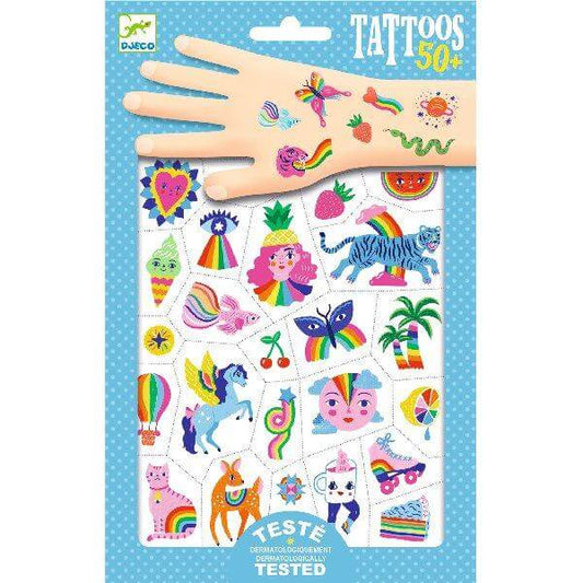 Djeco Temporary Tattoos - Rainbow - Little Reef and Friends