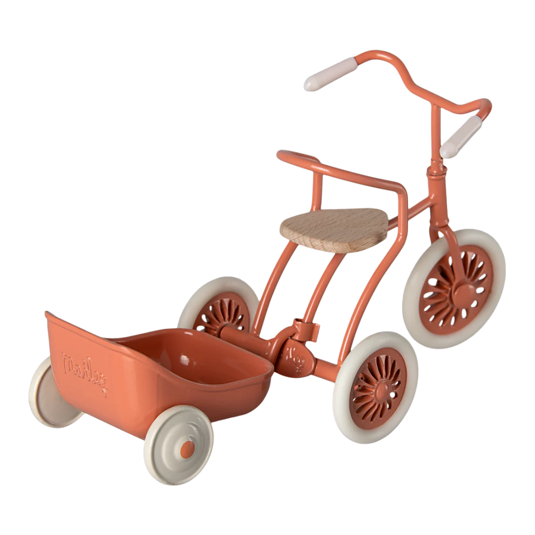 Maileg Tricycle Trailer | Mouse - Coral