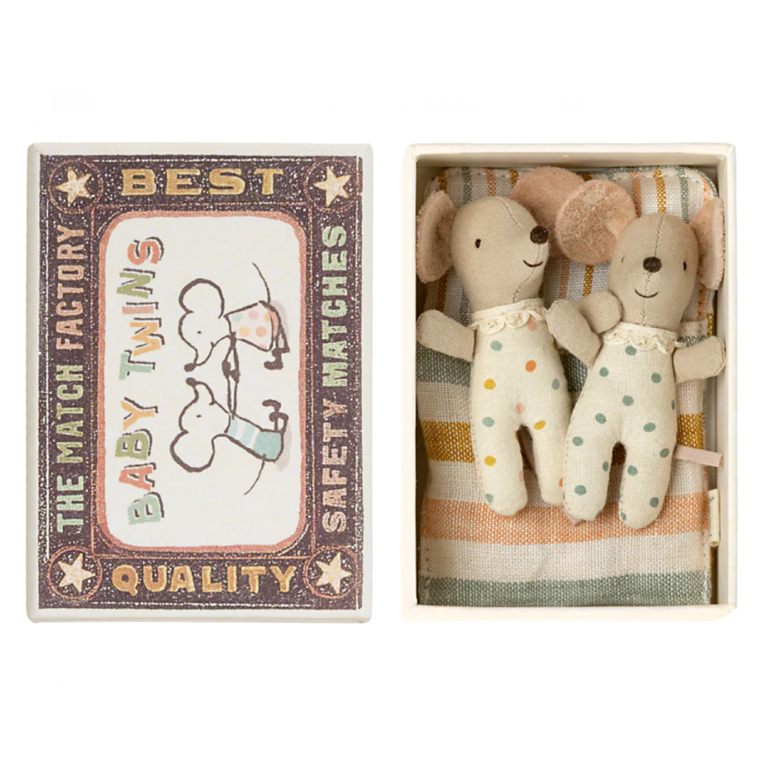 Maileg Twins Baby Mice in Matchbox - Little Reef and Friends