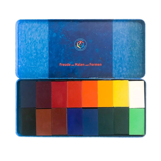 Stockmar Wax Block Crayons Metal Case - 16 Colours