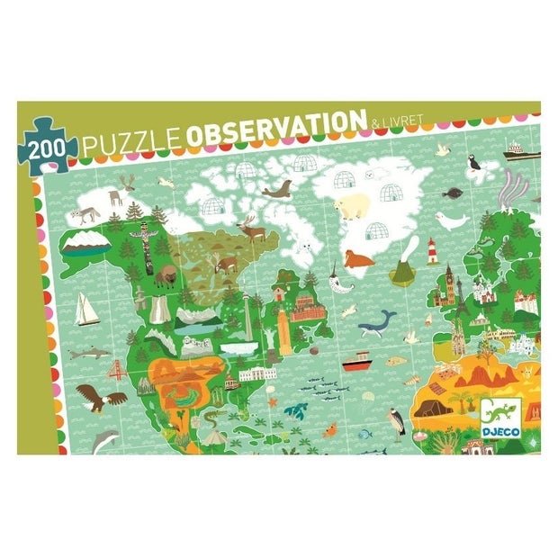 Around The World Puzzle + Booklet 200pc - Little Reef and Friends