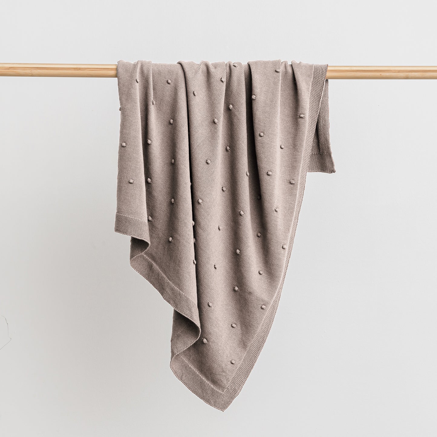 Organic Cotton Heirlooom Billie Blanket - Mushroom - Little Reef and Friends