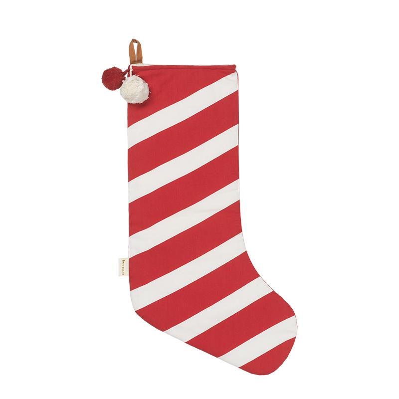 Christmas Stocking Candycane - Holly Red - Little Reef and Friends