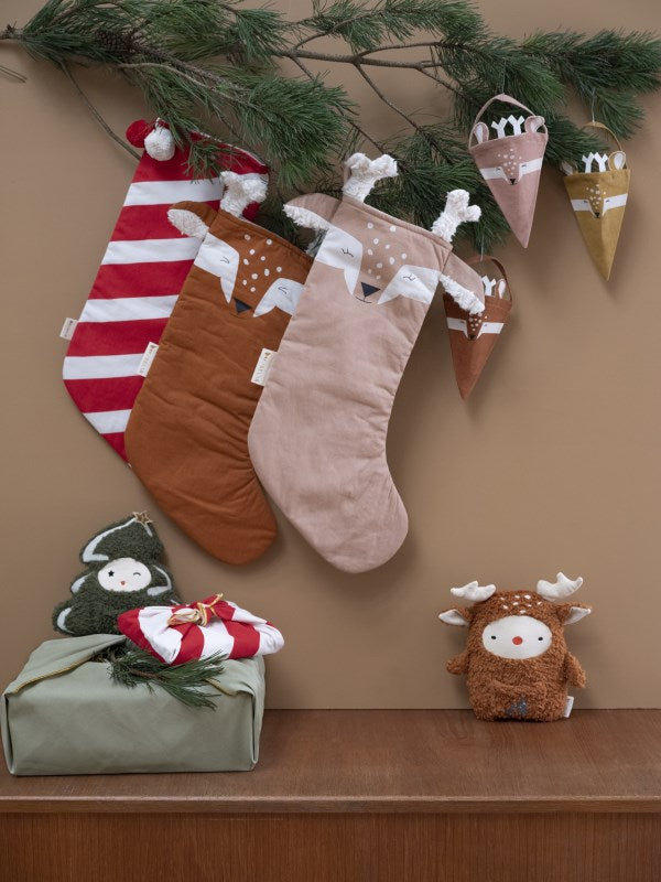 Christmas Stocking Candycane - Holly Red - Little Reef and Friends