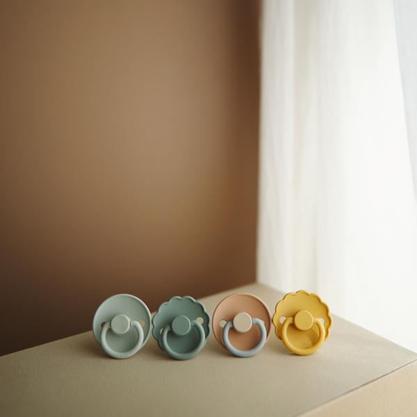 Colour Block Rubber Pacifier - Hudson Bay - Little Reef and Friends