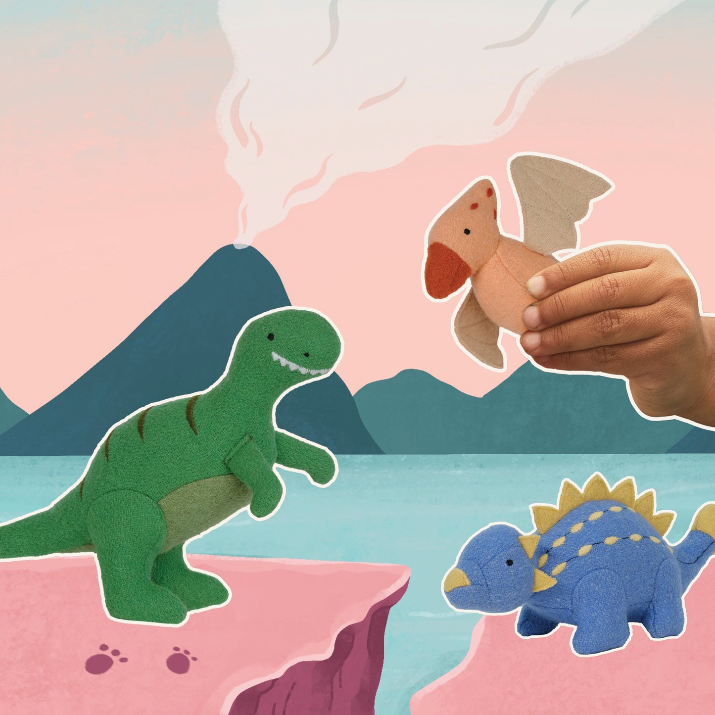 Holdie Prehistoric Animals Set - Little Reef and Friends