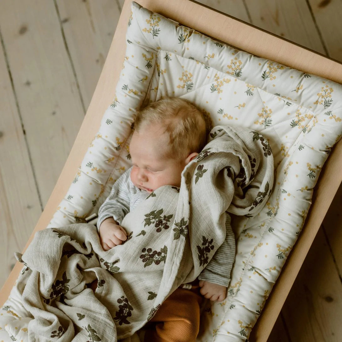 Levo x Garbo & Friends Baby Rocker - Beech with Mimosa Cushion - Little Reef and Friends