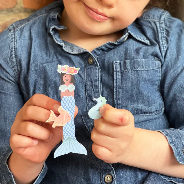 Make Your Own - Mermaid Peg Doll Kit - Little Reef and Friends