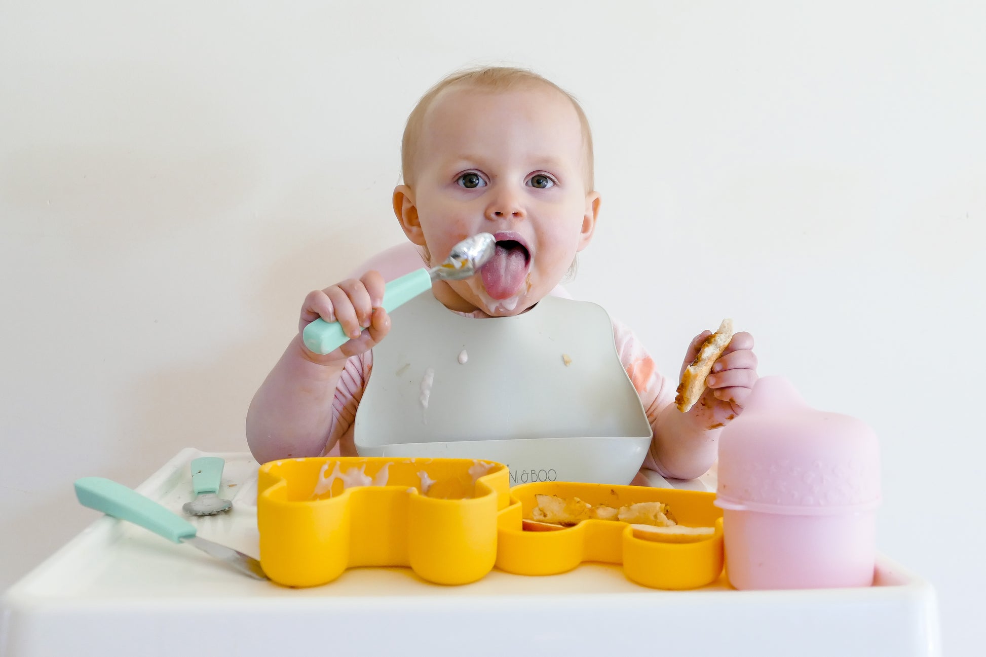 Toddler Feedie Cutlery Set - Mint - Little Reef and Friends