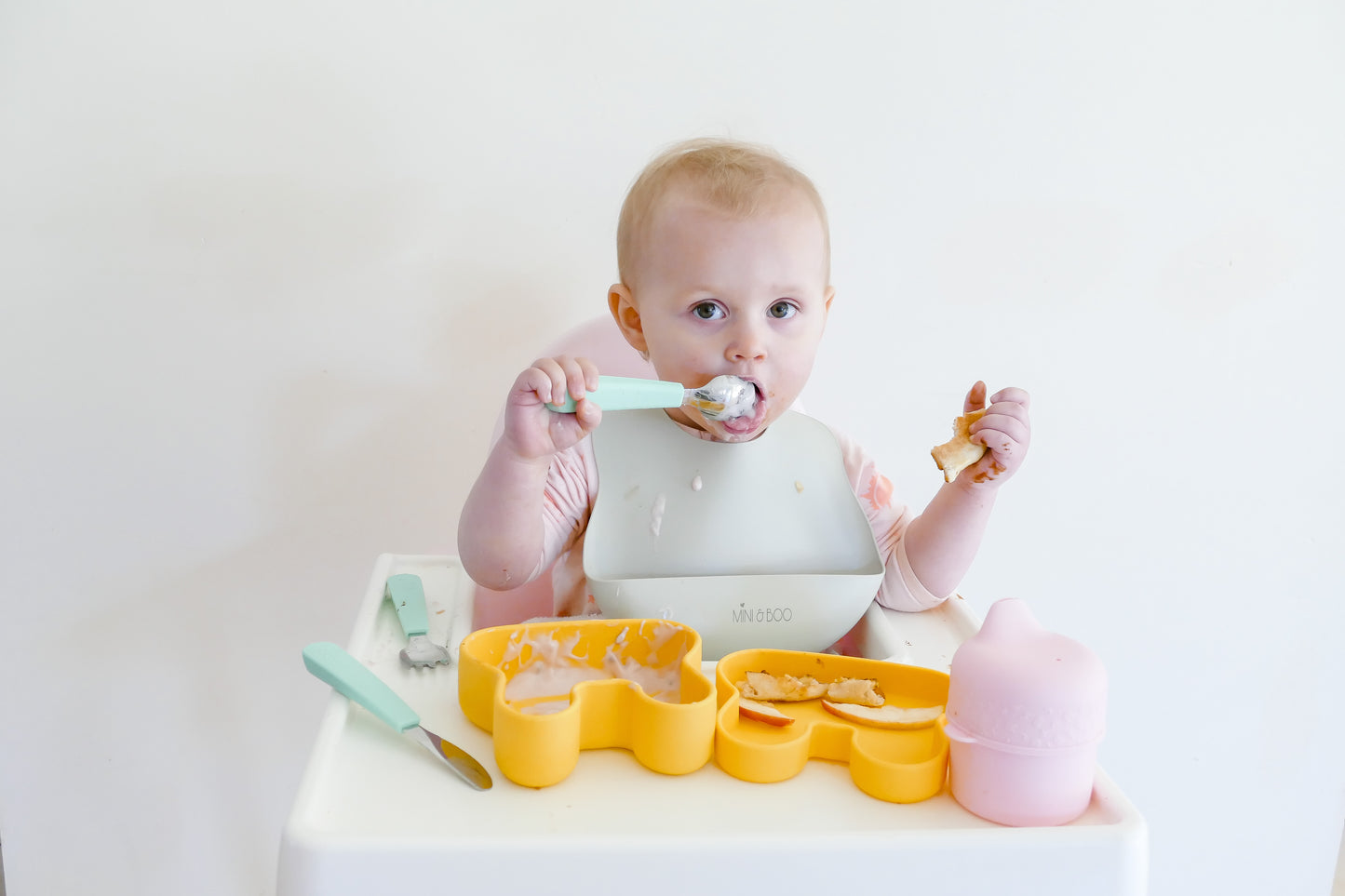 Toddler Feedie Cutlery Set - Mint - Little Reef and Friends