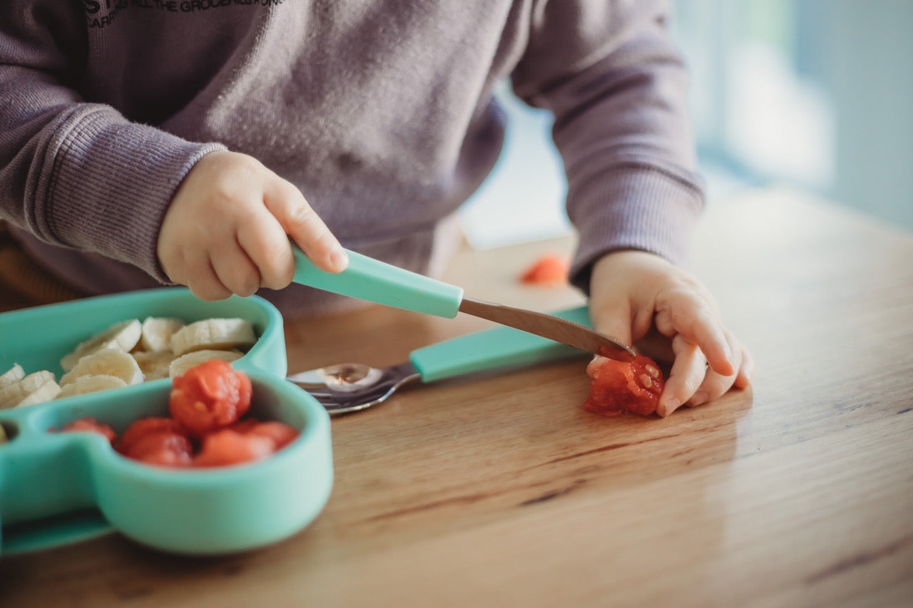 Toddler Feedie Cutlery Set - Mint - Little Reef and Friends