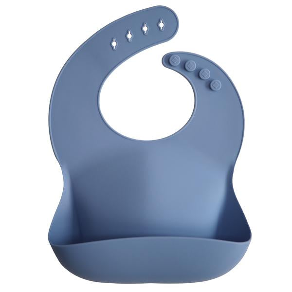 Silicone Baby Bib - Powder Blue - Little Reef and Friends