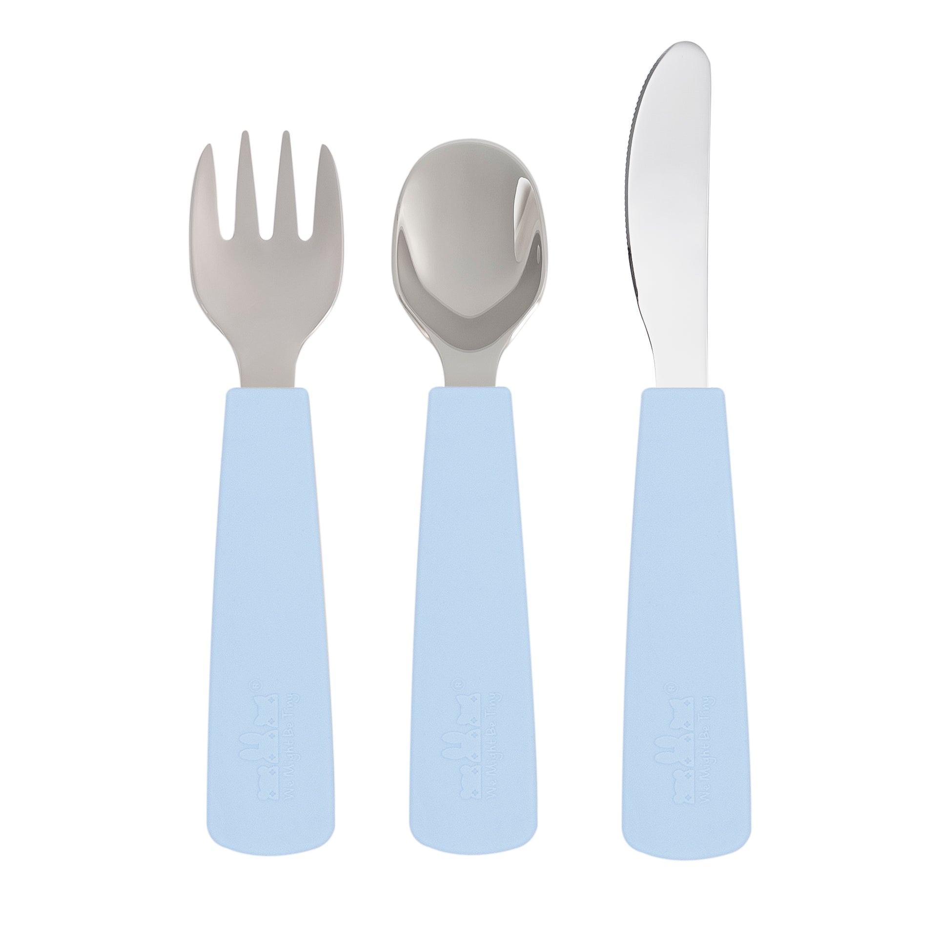 Toddler Feedie Cutlery Set - Powder Blue - Little Reef and Friends