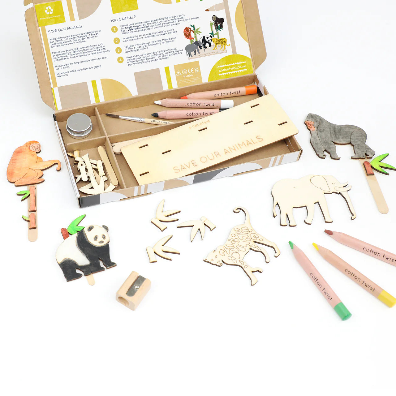 Wooden Craft Kit - Save Our Animals - Little Reef and Friends