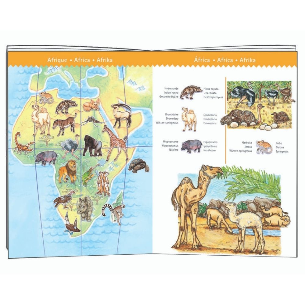 World's Animals Puzzle + Booklet 100pc - Little Reef and Friends