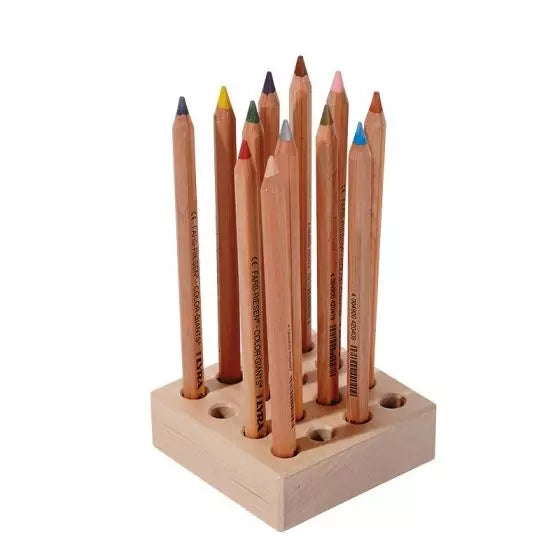 Wooden Pencil Holder - 16 Large Pencils - Little Reef and Friends